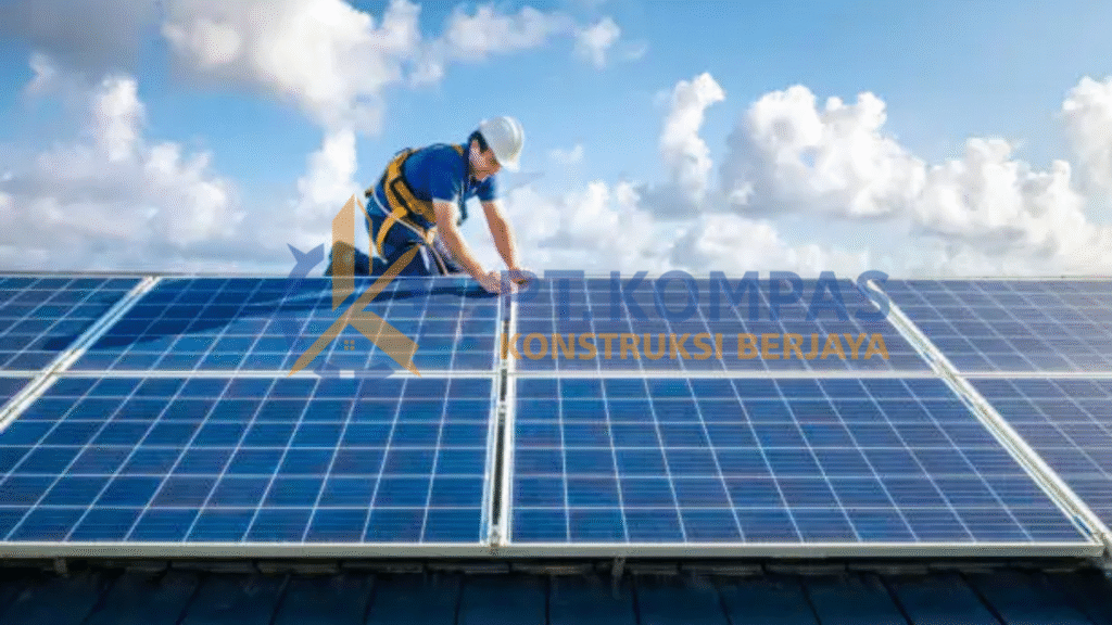 Panel surya di rumah
